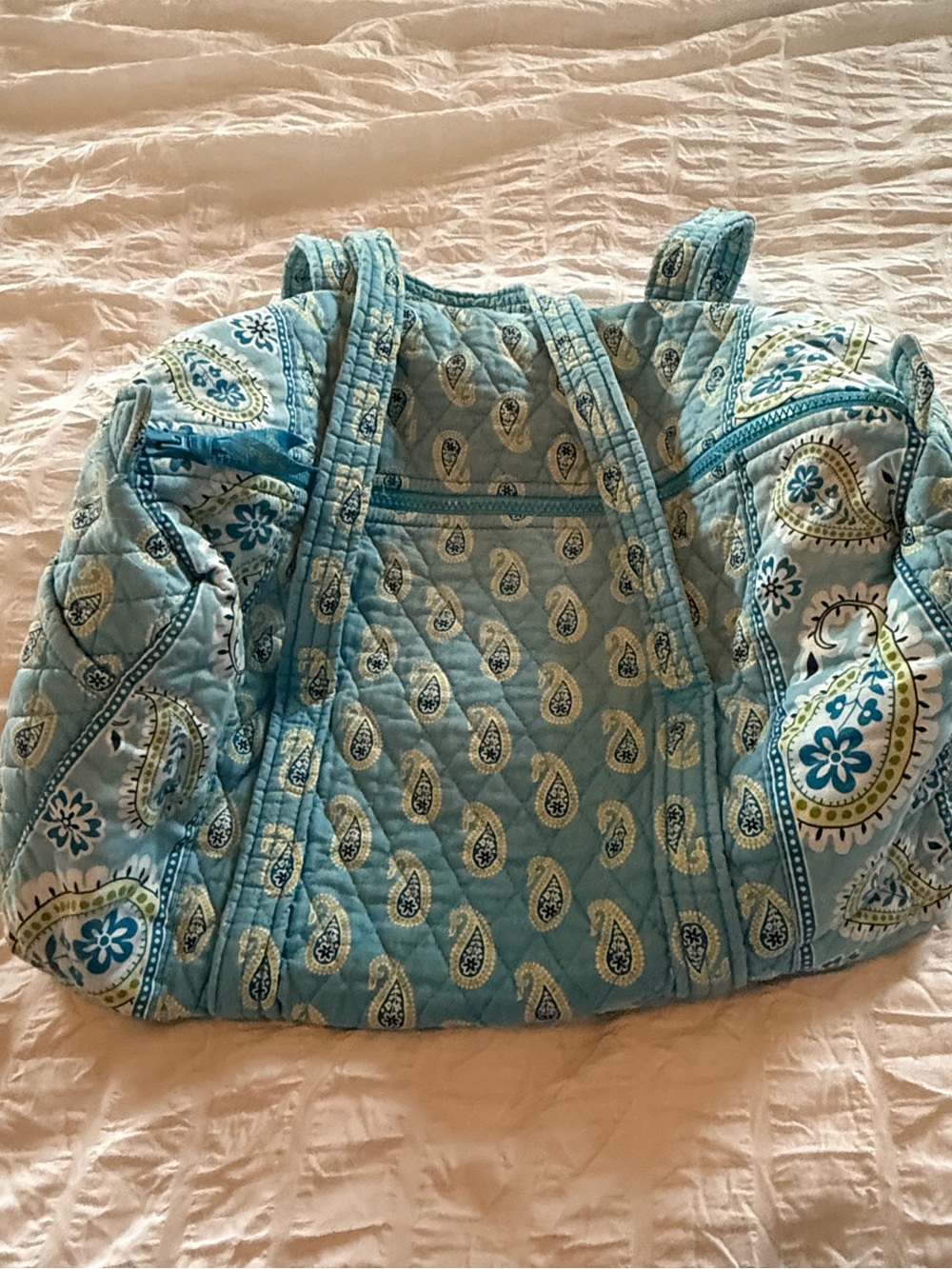 Vera Bradley Quilted Paisley Tote Bag in Light Blue